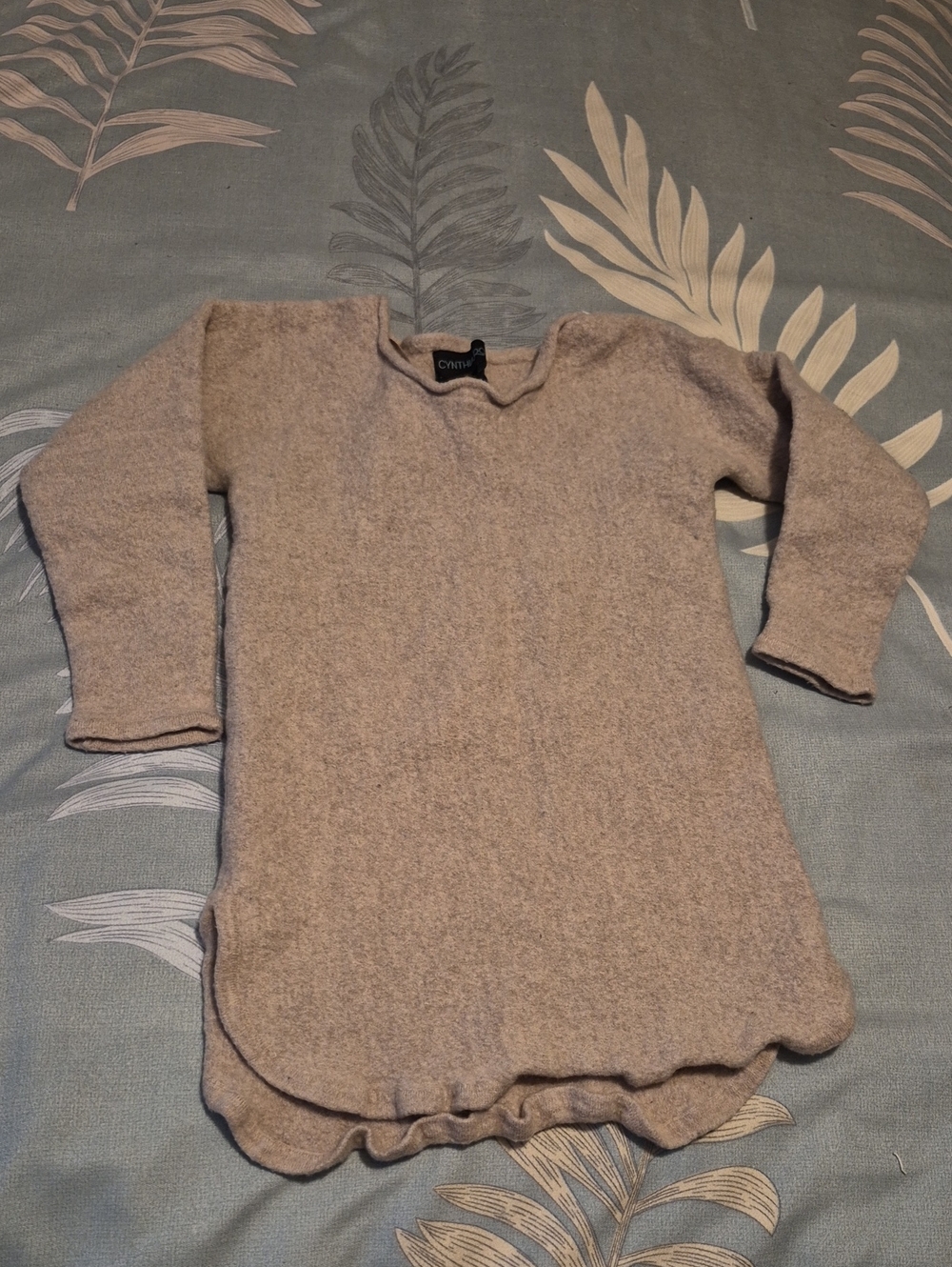 Cynthia Rowley Girls' Knit Dress in Light Taupe Heather